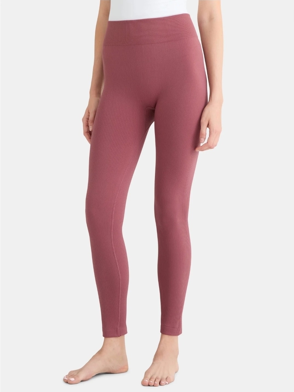 Ozark Trail Ribbed High-Waist Leggings in Mauve